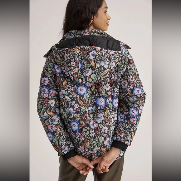 NWT Anthropologie Maeve Floral Puffer Jacket - Size Large - Picture 4 of 5
